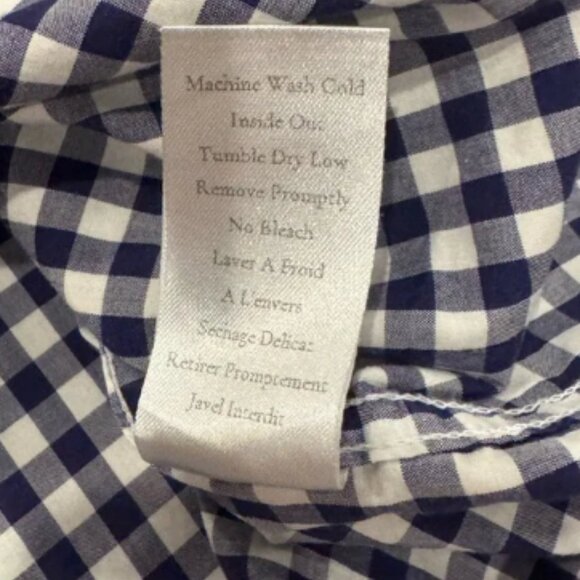 Frank & Eileen Men’s Finbar Blue White Gingham Check Button Down Size Large - Picture 8 of 8